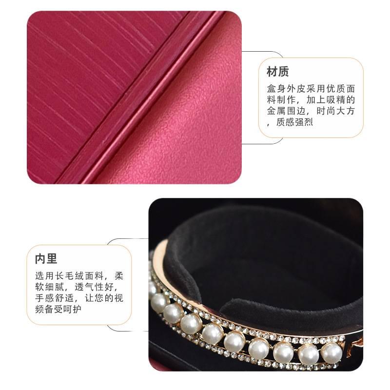 PU Leather Jewelry Box Storage for Rings Necklaces and Bracelets Lockable SD 1 Multicolour - Image 3