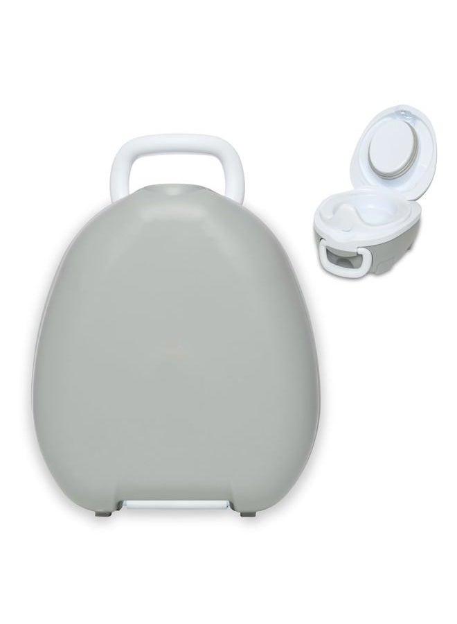 My Carry Potty Grey Travel Potty, Award-Winning Portable Toddler Toilet Seat for Kids to Take Everywhere - Image 1