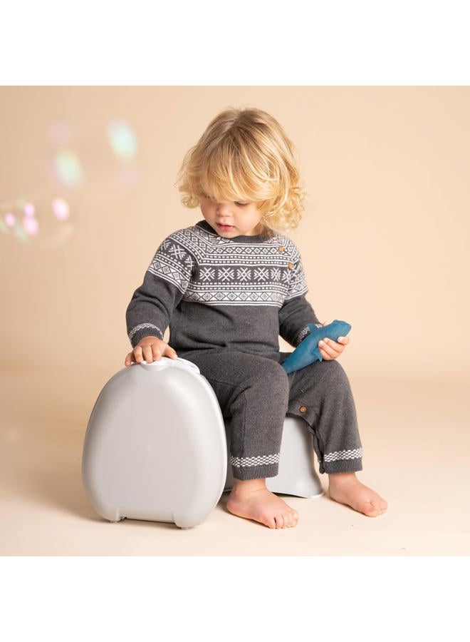 My Carry Potty Grey Travel Potty, Award-Winning Portable Toddler Toilet Seat for Kids to Take Everywhere - Image 5