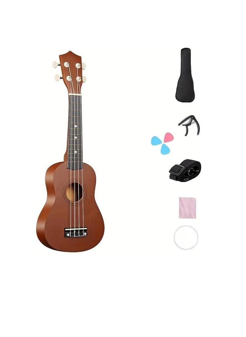 Designer Series 4 String Soprano Ukulele with Bag, Capo, Strap, Cloth and Strings (Brown) - pzsku/ZF19E2313099E5B71A824Z/45/_/1704786412/d2c8e373-ae7a-44a9-9602-063cbef61f55