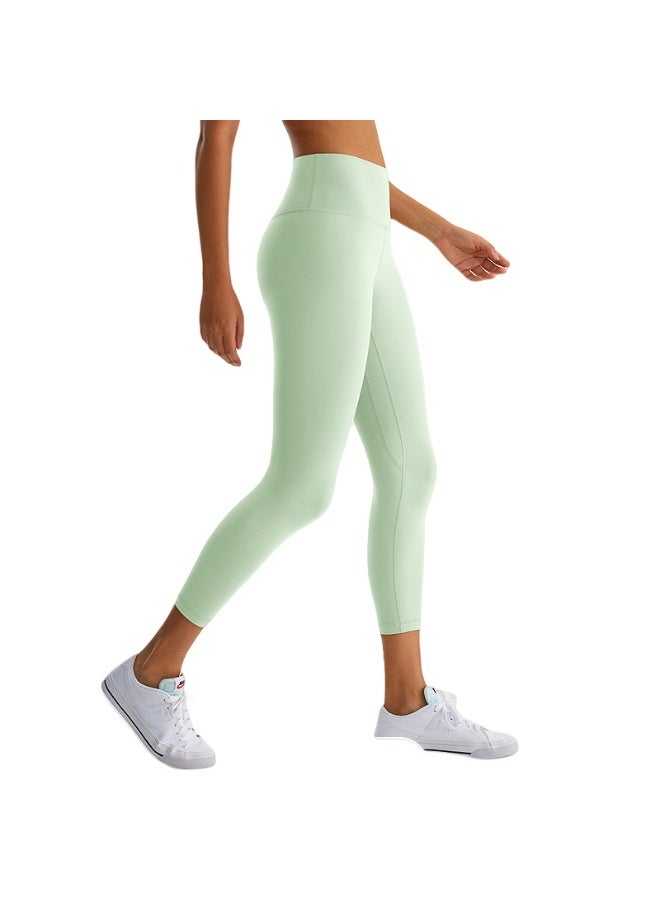 NIBEMINENT Essential/Pure&Plain 7/8 Leggings, High Waisted Compression Soft Pants Workout Athletic Yoga Pants 24" - Image 1