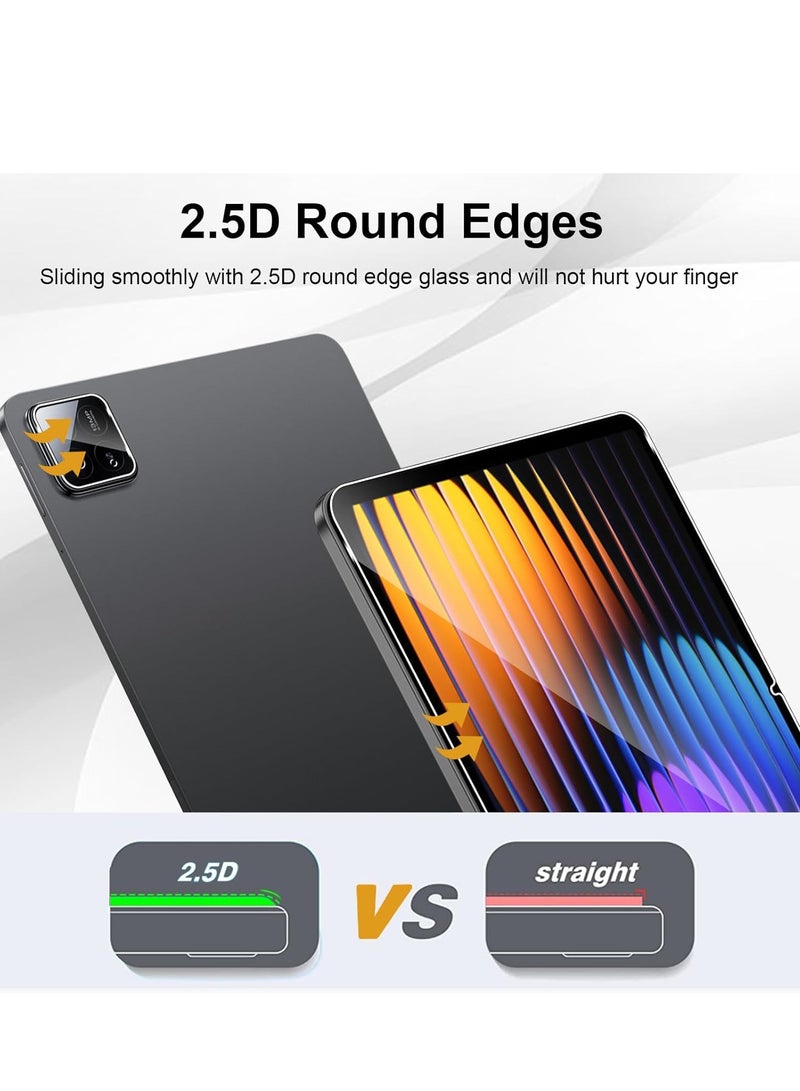 2 Pack Screen Protector for Xiaomi Pad 7/7 Pro with 2 Pack Camera Lens Protector,9H Hardness, Anti-Scratch, Tempered Glass flim, Case Friendly, Anti-Fingerprint, Anti-Scratch - Image 5