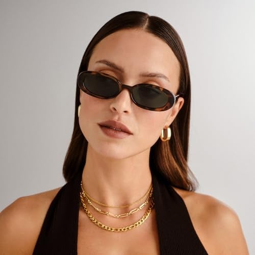 Le Specs Outta Love Sunglasses - Tort, Oval, Unisex, Micro 90s Sleek Style - Image 2