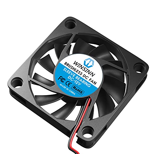 WINSINN DC 60mm Fan 12V 6010 Sleeve Bearing Brushless Cooling 60mmx10mm 2PIN (Pack of 4Pcs) - Image 5