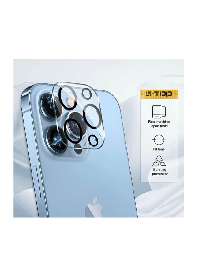 S-TOP حماية من الزجاج المقسى لعدسة الكاميرا الخلفية عالية الدقة لأيفون 13 برو وأيفون 13 برو ماكس - Image 1