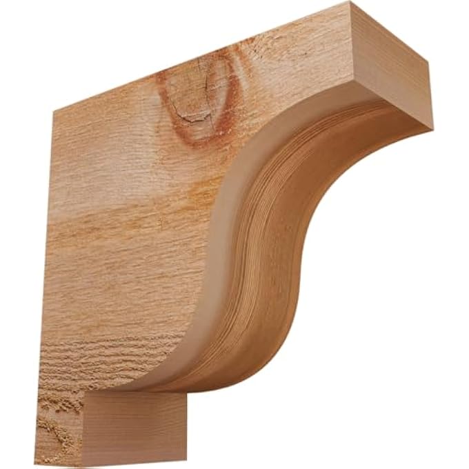 COR06X12X12DEL00SDF DEL MONTE SMOOTH CORBEL RUSTIC WOOD CORBELS, 5 1/2"W X 12"D X 12"H, DOUGLAS FIR - Image 1