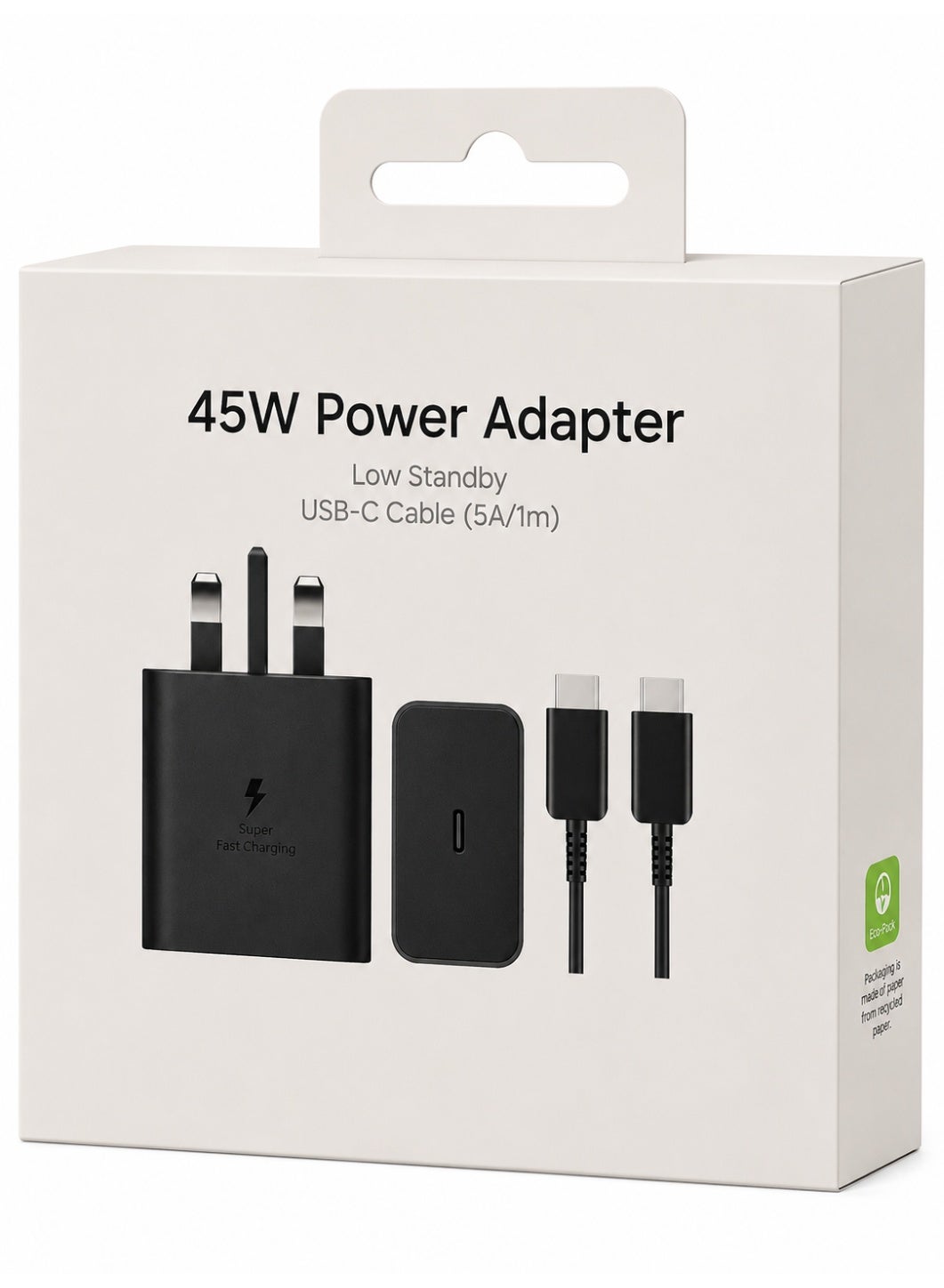 DazzleDeals 45W Power Adapter USB-C Super Fast Charging Charger with 1m Cable - Compatible with Samsung G S25 S24 S23 S22 S21 S20 Ultra, S24+ S23+ S22+ S21+, A53, A15, A54, Fold, Flip - Type C Power Adapter,