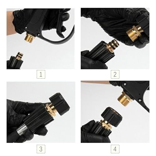 AUXBC Pressure Washer Adapter, M22 15mm Female Thread to M22 14mm Male Fitting, 5000 PSI Pressure Washer Hose Coupler Brass Quick Hose Connector - Image 5