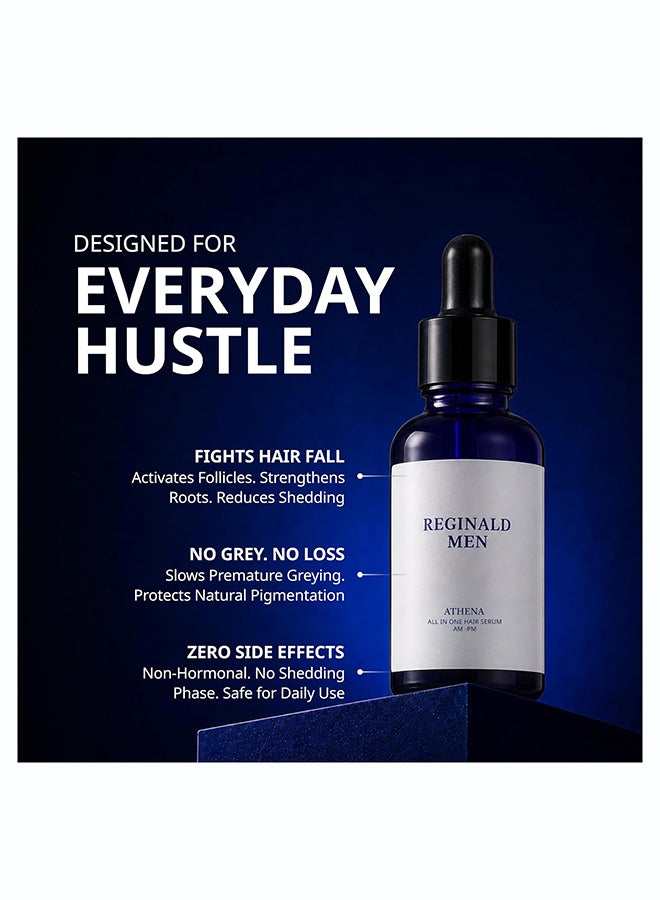 Reginald Men Athena- All in one Hair Growth Serum | Hair Fall Control & Follicle Boost with 12 Actives | Advanced Hair Growth Serum For Scalp | Controls HairFall & Boosts New Hair Growth | For Men | 30ml - Image 5
