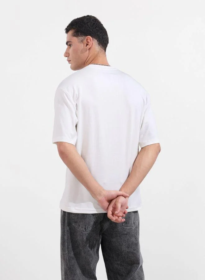 The Indian Garage Co Men Relaxed Fit Graphic Printed Crew Neck Half Sleeves T-Shirt