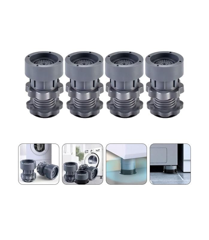 Acrylonitrile Butadiene Styrene ABS Washing Machine Vibration Pads Adjustable Shock Noise Cancelling Pads for Dryer Refrigerator Appliance Support 4 Pcs Set for Height Adjustment  - Image 3