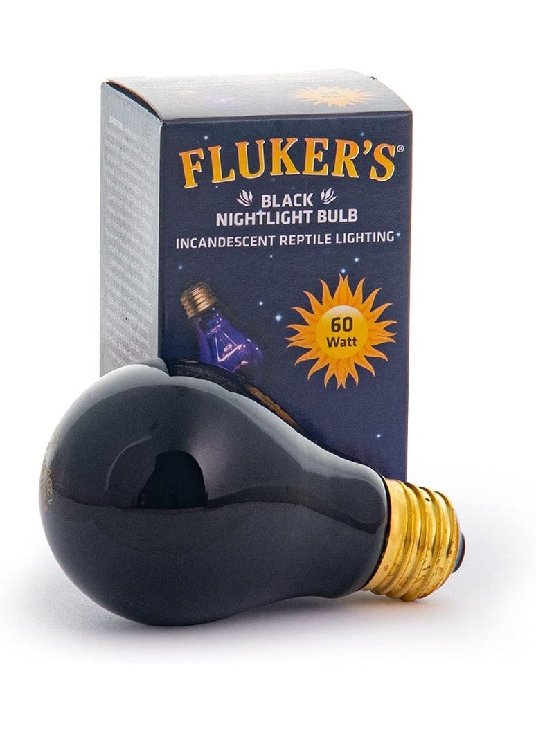 Fluker's Fluker's Incandescent Black Nightlight Bulbs for Reptiles, 60 Watt - Image 1