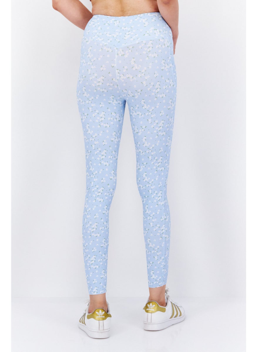 Dippin' Daisy's - Women Floral Print Leggings, Sage Blue - Image 1