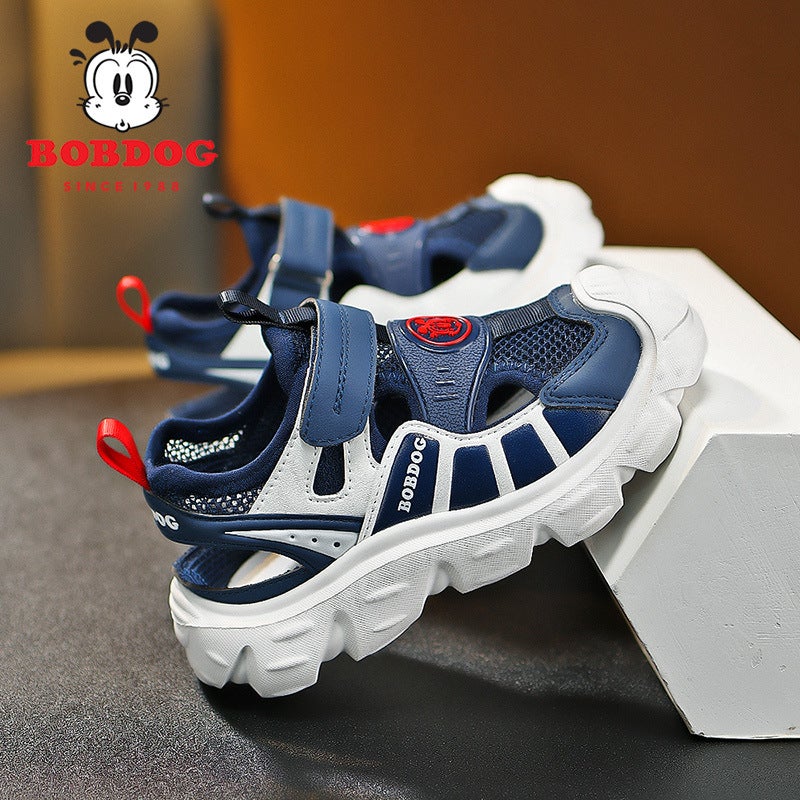 Babudou Children'S Sandals Frame Shoes For Boys, Summer Hollow Beach Shoes For Older Children, Non-Slip And Wear-Resistant - Image 3
