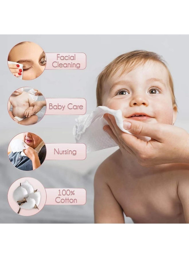 كلين سكين مناديل مبللة وجافة للوجه، مناديل مبللة للوجه ذات أساس حيوي بنسبة 100% من وزارة الزراعة الأمريكية، مناديل مبللة للوجه تستخدم لمرة واحدة، مقشرة لطيفة سميكة للغاية 25 سم × 30 سم، مناديل مزيلة للمكياج قابلة للتحلل الحيوي، مناديل تنظيف فائقة النعومة للوجه، مناديل مبللة للوجه للبشرة الحساسة، 50 قطعة، عبوة واحدة - Image 2