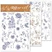 CATaireen Rub on Transfers for Crafts Vintage Scrapbooking Stickers Small Decals Adults Journaling DIY Supplies Use for Fabric Paper Wood Stone Canvas Acrylic Cloth Plants Outline - Image 2