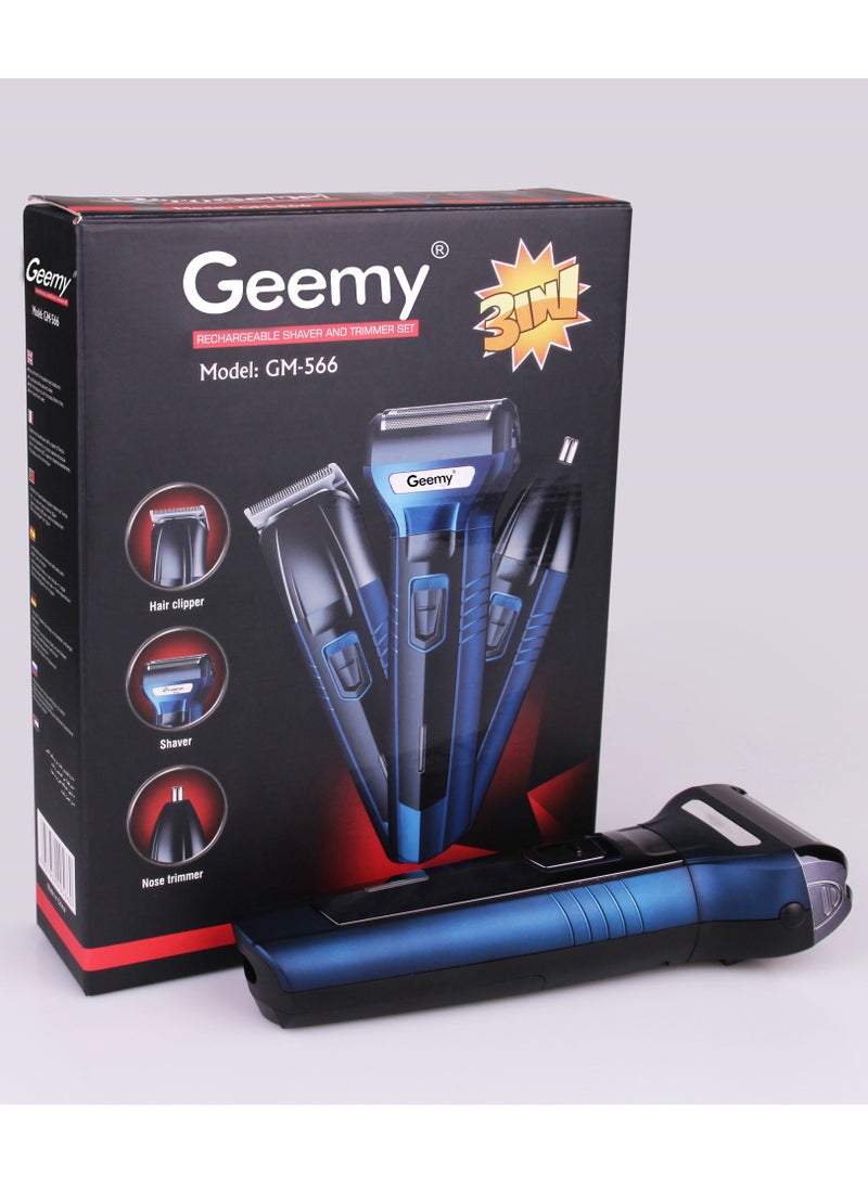 GEEMY GM566 3 in 1 Rechargeable Personal Grooming Kit Hair Clipper and Electric Shaver - Image 1