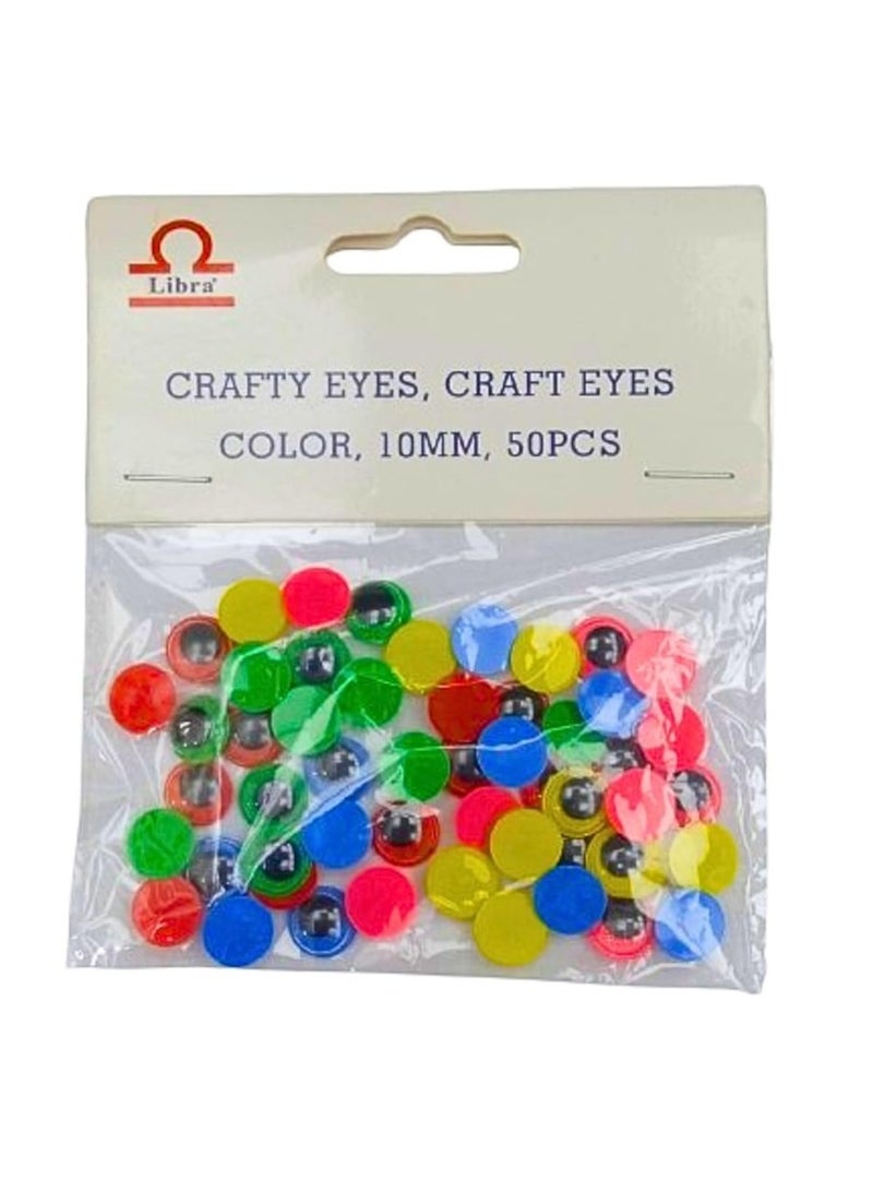Libra CRAFTY EYES CRAFT EYES COLOR 10MM 50PCS - Image 1
