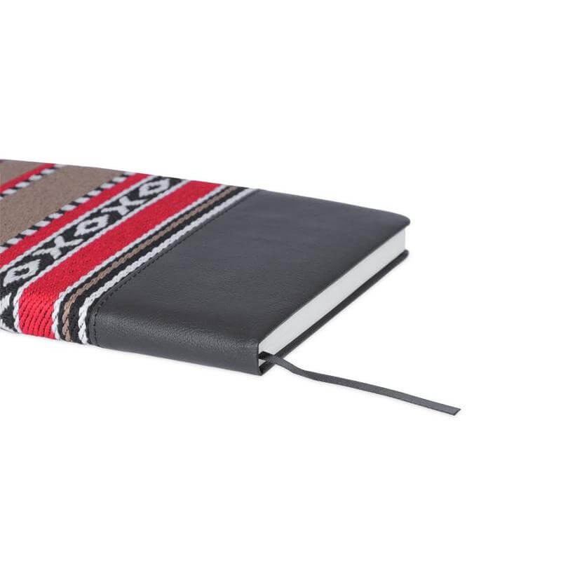 Santhome A5 Sadu Hardcover Notebook with Traditional Fabric Cover – 192 Smooth Lined Pages, Pen Loop, Elastic Closure & Ribbon Marker for Writing, Journaling, Office Notes, Study, Travel & Gifting - Image 4