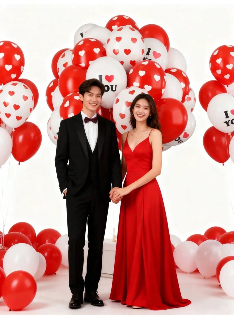 Valentine’s Day Decoration – Heart & Love Design Latex Balloons Set of 25, Party Balloons Creating a Warm, Joyful, and Love-Filled Atmosphere for Valentine’s Day, Anniversaries, Romantic Surprises, Birthdays, and All Special Occasions - Image 2