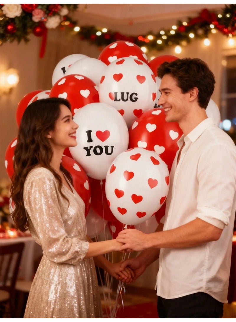 Valentine’s Day Decoration – Heart & Love Design Latex Balloons Set of 25, Party Balloons Creating a Warm, Joyful, and Love-Filled Atmosphere for Valentine’s Day, Anniversaries, Romantic Surprises, Birthdays, and All Special Occasions - Image 5