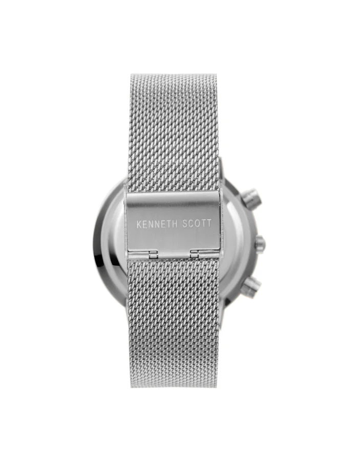 KENNETH SCOTT Men's Mesh Multi Function Watch K22133-SMSB - 41 mm