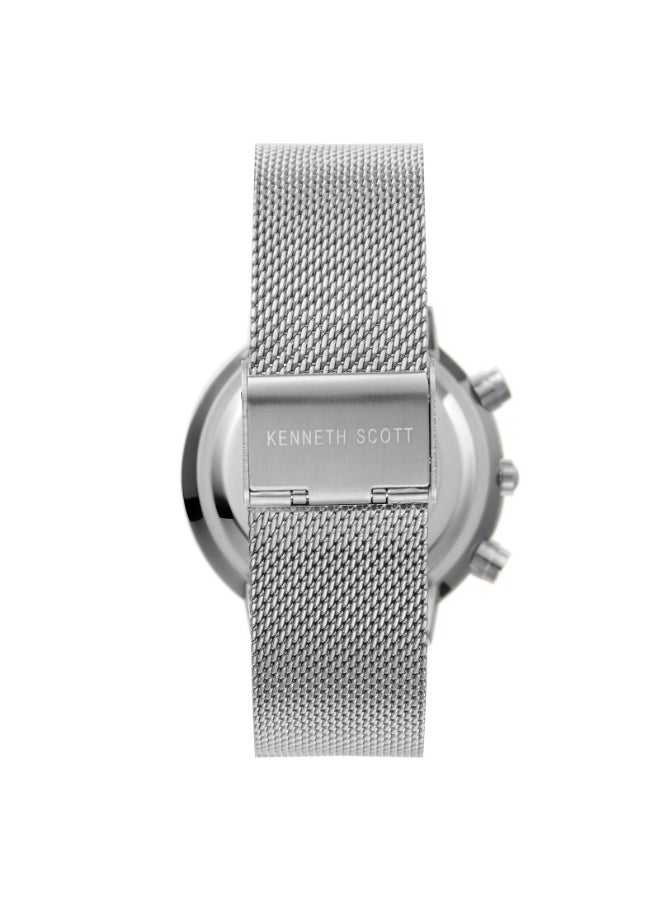 KENNETH SCOTT Men's Mesh Multi Function Watch K22133-SMSB - 41 mm - Image 3