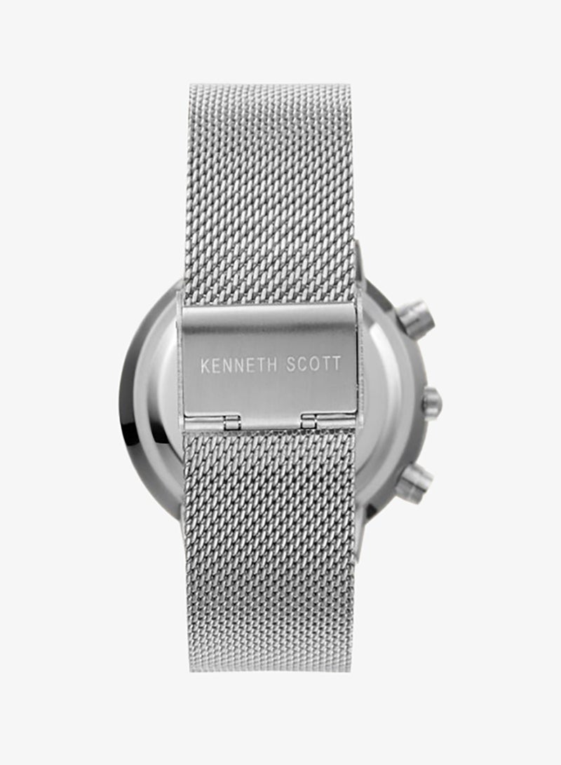KENNETH SCOTT ساعة كينيث سكوت للرجال بمينا سوداء متعددة الوظائف - K22133-SMSB - Image 3