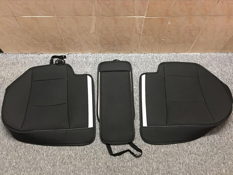 EDEALYN 1 Pack Scalable (124-140cm) Back Seat Cover Car Seat Cover Seat Protector Rear Seat Bottom Cover Fits 90% of car - for Seat Bottom Only (Black - Rear seat) - Image 4