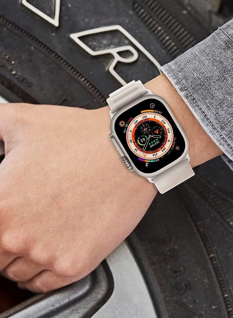 Compatible with Apple Watch Straps 49mm 45mm 44mm 42mm  Nylon Textile Woven Loop with Metal G‑Hook Sport Band for iWatch Ultra Series 8 7 6 5 4 3 2 1 SE - Image 4