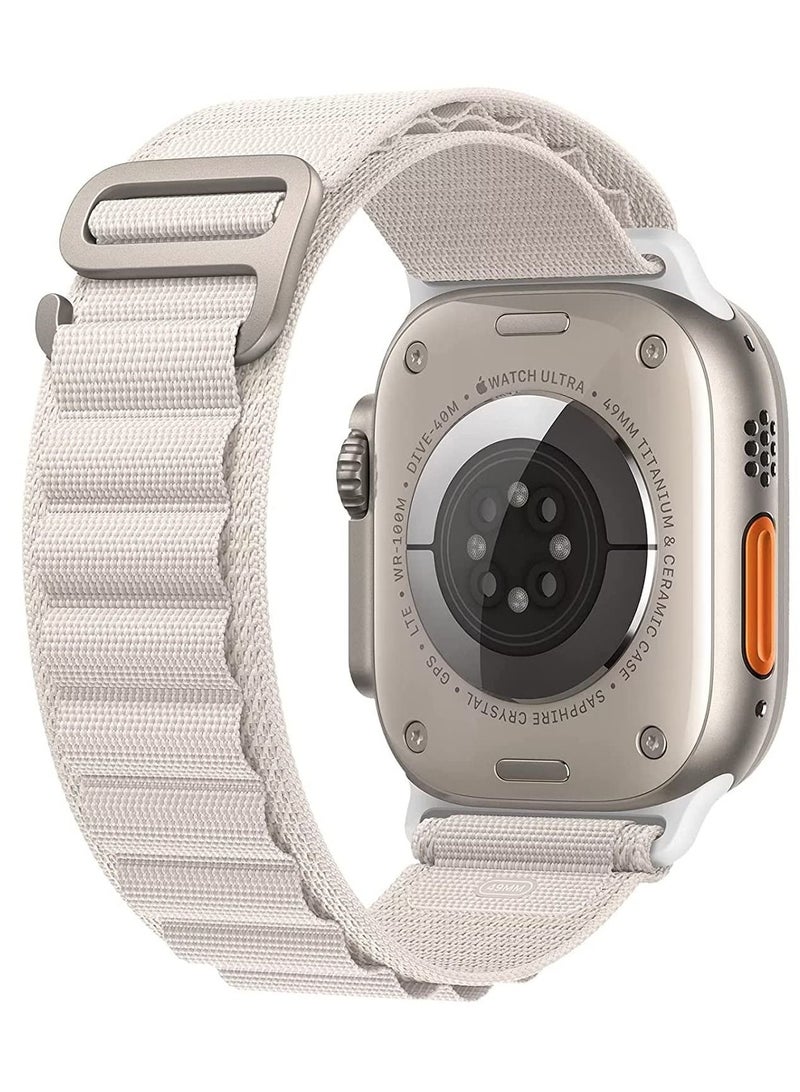 Compatible with Apple Watch Straps 49mm 45mm 44mm 42mm  Nylon Textile Woven Loop with Metal G‑Hook Sport Band for iWatch Ultra Series 8 7 6 5 4 3 2 1 SE - Image 1