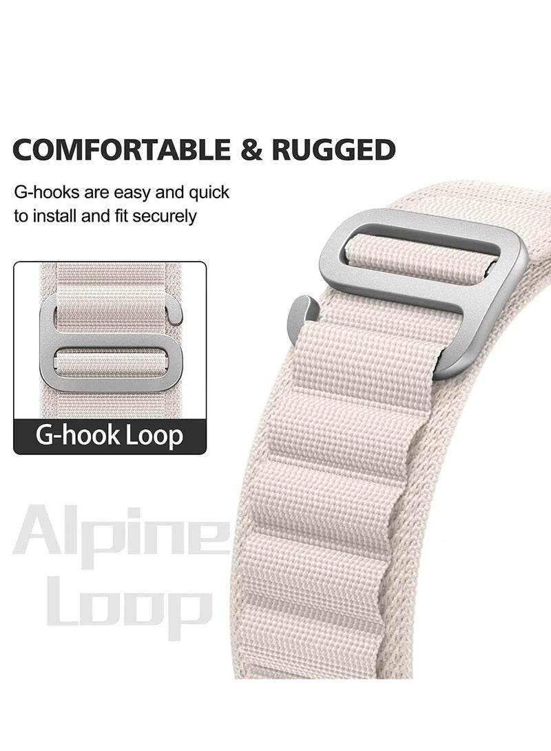 Compatible with Apple Watch Straps 49mm 45mm 44mm 42mm  Nylon Textile Woven Loop with Metal G‑Hook Sport Band for iWatch Ultra Series 8 7 6 5 4 3 2 1 SE - Image 2