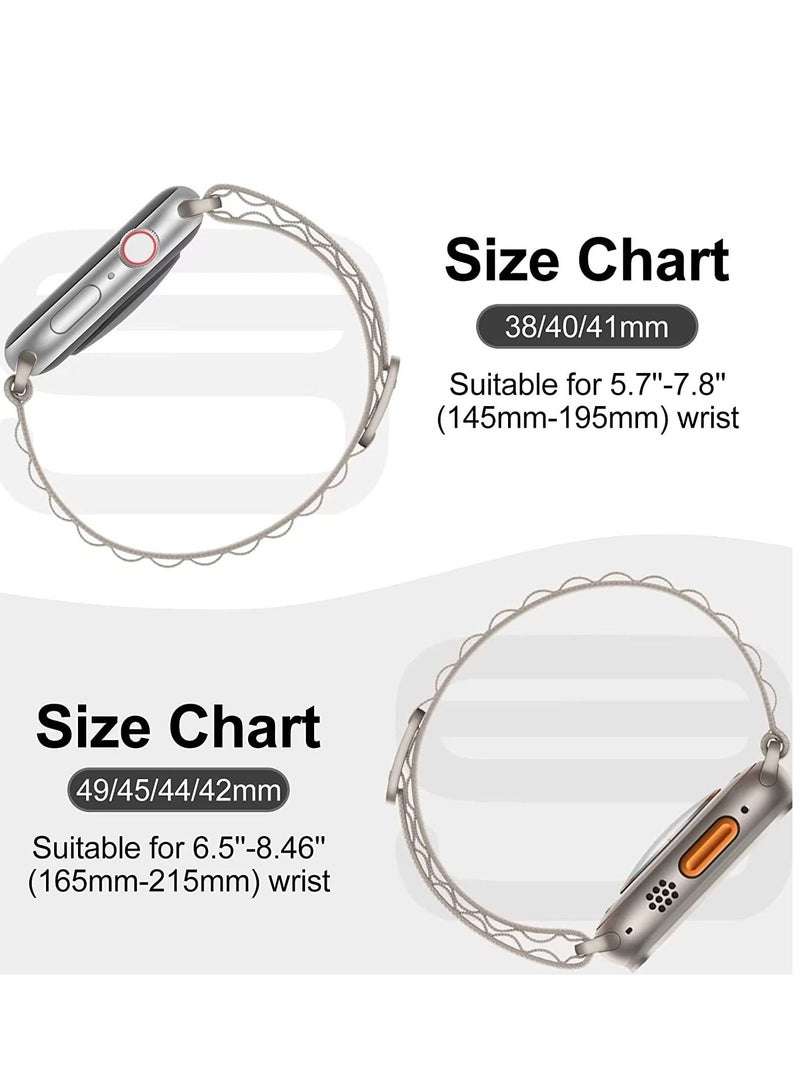Compatible with Apple Watch Straps 49mm 45mm 44mm 42mm  Nylon Textile Woven Loop with Metal G‑Hook Sport Band for iWatch Ultra Series 8 7 6 5 4 3 2 1 SE - Image 3