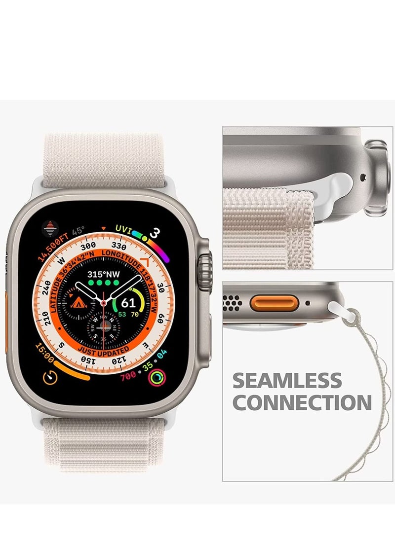 Compatible with Apple Watch Straps 49mm 45mm 44mm 42mm  Nylon Textile Woven Loop with Metal G‑Hook Sport Band for iWatch Ultra Series 8 7 6 5 4 3 2 1 SE - Image 5
