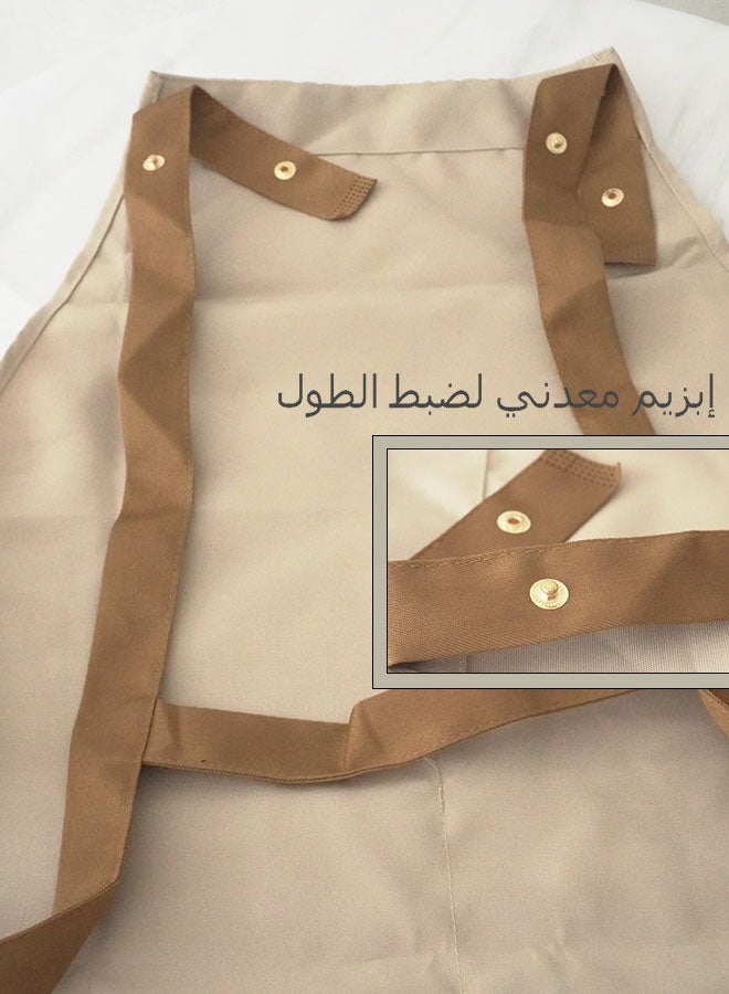 مريلة للجنسين مقاومة للماء والبقع مع أحزمة كتف قابلة للتعديل، 74 × 68 سم للطبخ والخبز والبستنة - Image 5