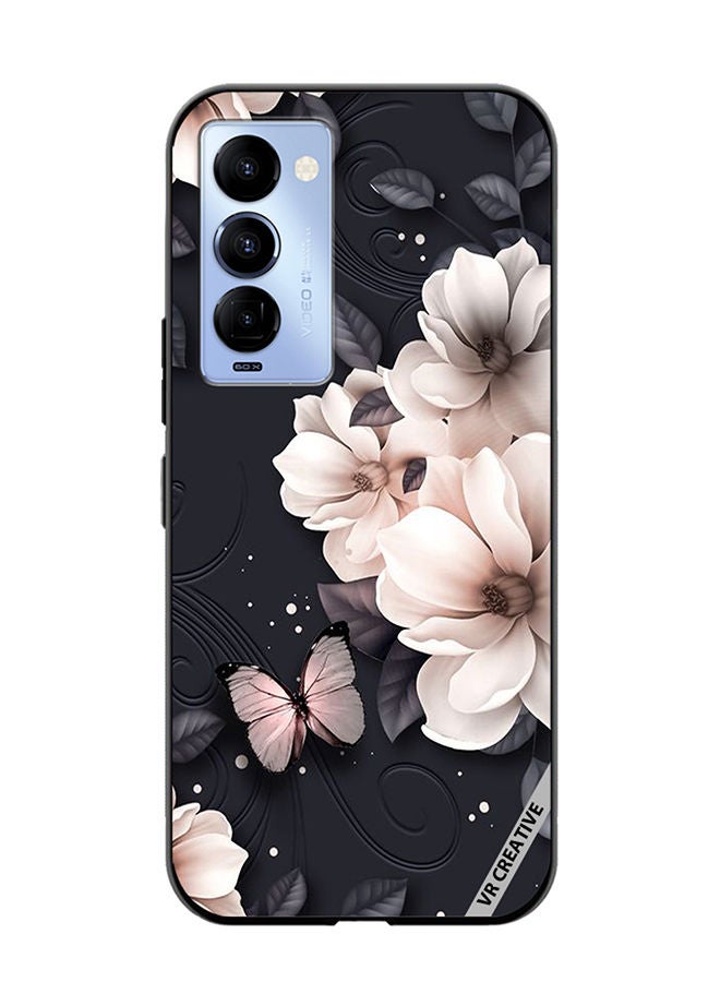 VR CREATIVE Protective Case Cover For Tecno Camon 18/18 P Flower Design Multicolour - Image 1