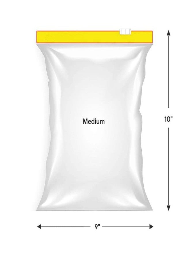 DRUDRAYA Zip lock Pouches, Zip lock Bag For Storage, Freezer RE-USABLE Zipper Bags, Ziplock Bags For Fridge Storage, Medium 9"X 10"(22.86cm X25.4cm)(Yellow 30 Piece) - Image 4
