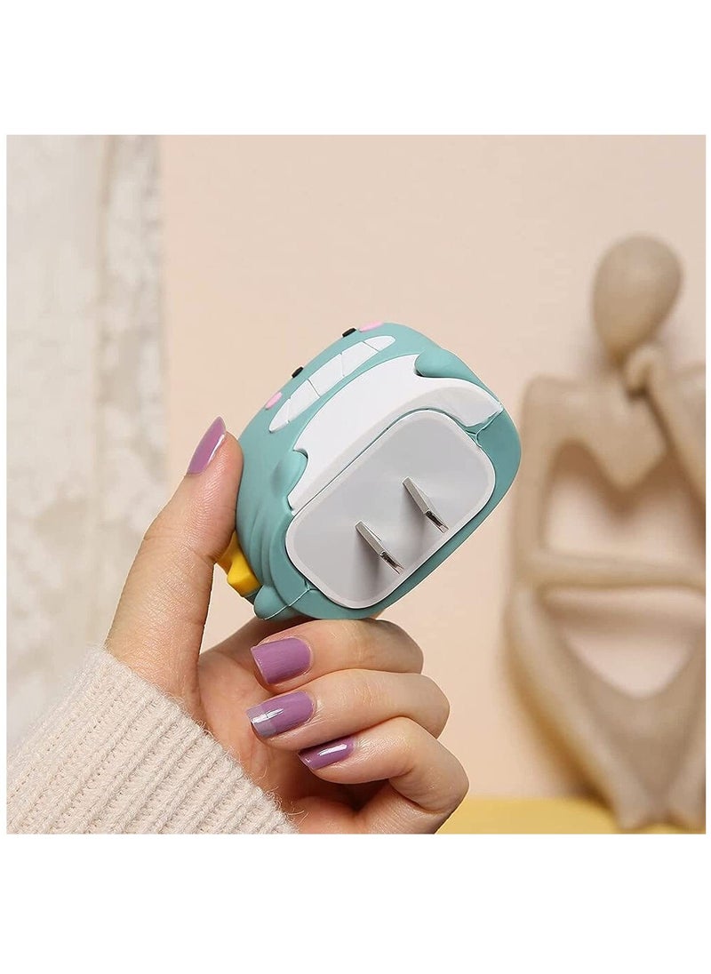 KASTWAVE - 3D Cute Cartoon Series Fast Charger Protector for iPhone 18W 20W iPhone 14 13 12 11 Pro Max Fast Charging Cable Charger Head Protective Cover Cable Accessory Data Cable Protective Sleeve. - Image 1