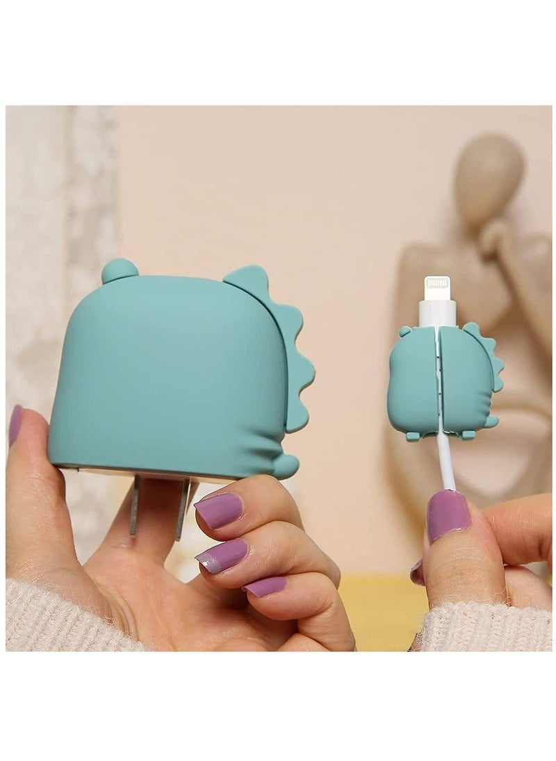 KASTWAVE - 3D Cute Cartoon Series Fast Charger Protector for iPhone 18W 20W iPhone 14 13 12 11 Pro Max Fast Charging Cable Charger Head Protective Cover Cable Accessory Data Cable Protective Sleeve. - Image 1