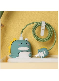3D Cute Cartoon Series Fast Charger Protector for iPhone 18W 20W iPhone 14 13 12 11 Pro Max Fast Charging Cable Charger Head Protective Cover Cable Accessory Data Cable Protective Sleeve.