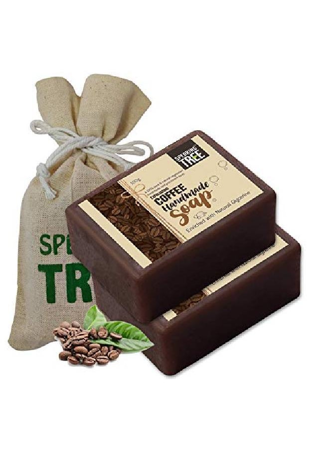 Speaking Tree - Exfoliating Coffee Handmade Soap 100Gms (Pack Of 2) | Specially Formulated And Cold Processed All Natural Ingredients For Perfectly Clean Skin Handmade With Love - Image 1