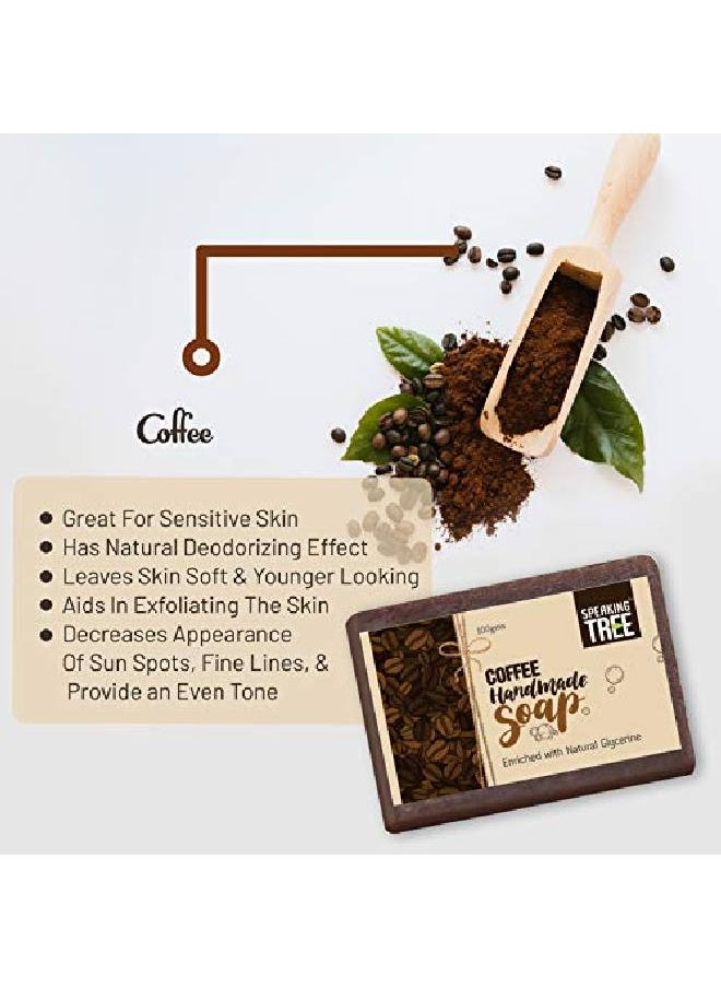 Speaking Tree - Exfoliating Coffee Handmade Soap 100Gms (Pack Of 2) | Specially Formulated And Cold Processed All Natural Ingredients For Perfectly Clean Skin Handmade With Love - Image 1