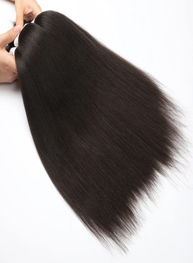 ShowCoco Pre-Stretched Braiding Hair 26''-8 Packs Synthetic Braiding Hair, Hair Extensions For Braids, Hot Water Setting Professional Soft Yaki Straight Texture (26Inch,#4) - Image 5
