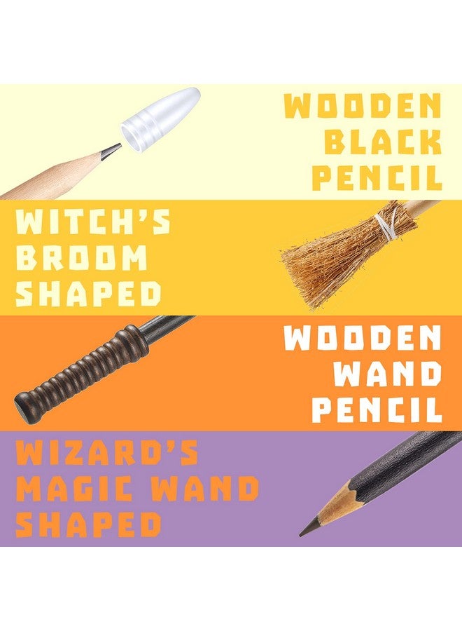 Chinco 10 Pieces Wand Pencils Party Supplies And10 Pieces Witch Broom Pencils, Wand Pencils Theme Birthday Goody Bag Filler Favors For Teen Kids Tween Boys Girls School Rewards - Image 3