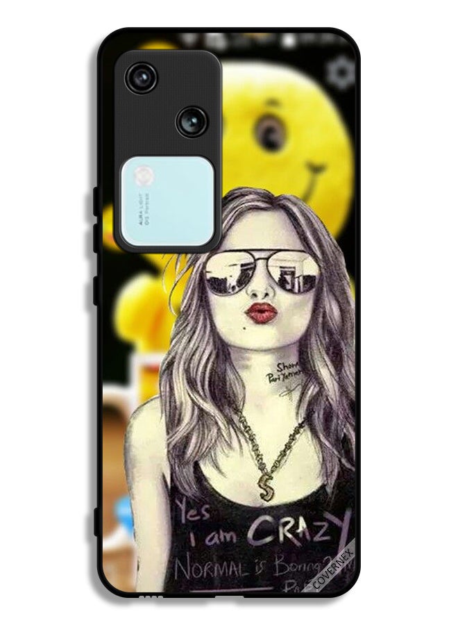 Covernex Vivo S18 5G Protective Case Cover Yes I Am Crazy Normal Is Boring - Image 1