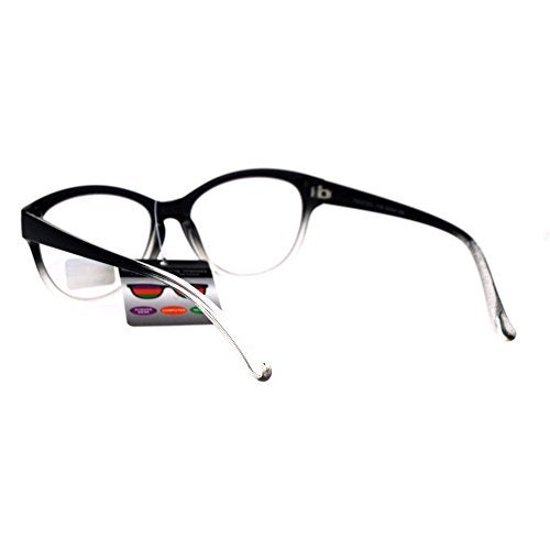 SA106 Cat Eye Multi 3 Focus Progressive Reading Glasses Black Clear +1.5 - Image 4