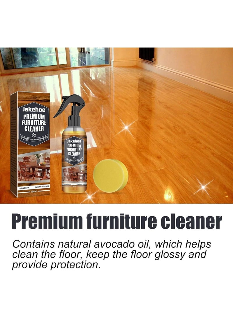Cobest Hardwood Floor Cleaner Spray, Laminate Floor Cleaner with Sponge, Natural Micro-Molecularized Beeswax Spray, Powerful Decontamination Polishing Cleaner for Wood Floors, Engineered Hardwood Floors - Image 2