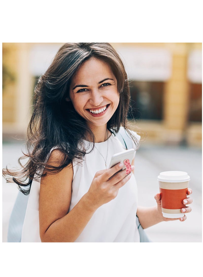 Excefore Cell Phone Grips, 5 Pieces Telescopic Phone Strap Grip Holder Silicone Mobile Phone Universal Finger Strap Stand, Non-Slip Phone Brackets Belt Portable Finger Kickstand for Smartphones - Image 5