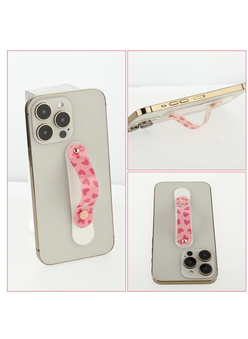 Excefore Cell Phone Grips, 5 Pieces Telescopic Phone Strap Grip Holder Silicone Mobile Phone Universal Finger Strap Stand, Non-Slip Phone Brackets Belt Portable Finger Kickstand for Smartphones - Image 4