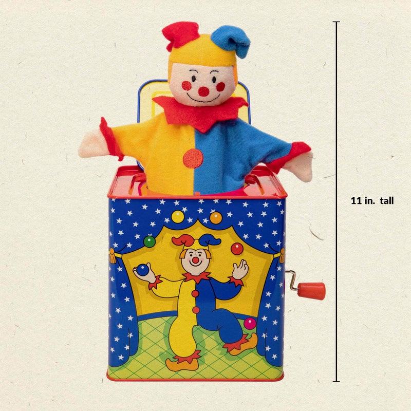 Schylling صندوق جك الجوكر من شيلينغ - لعبة موسيقية كلاسيكية للأطفال - صندوق معدني ملون وقوي مع دمية جوكر مضحكة - العمر 18 شهرًا وما فوق - Image 4